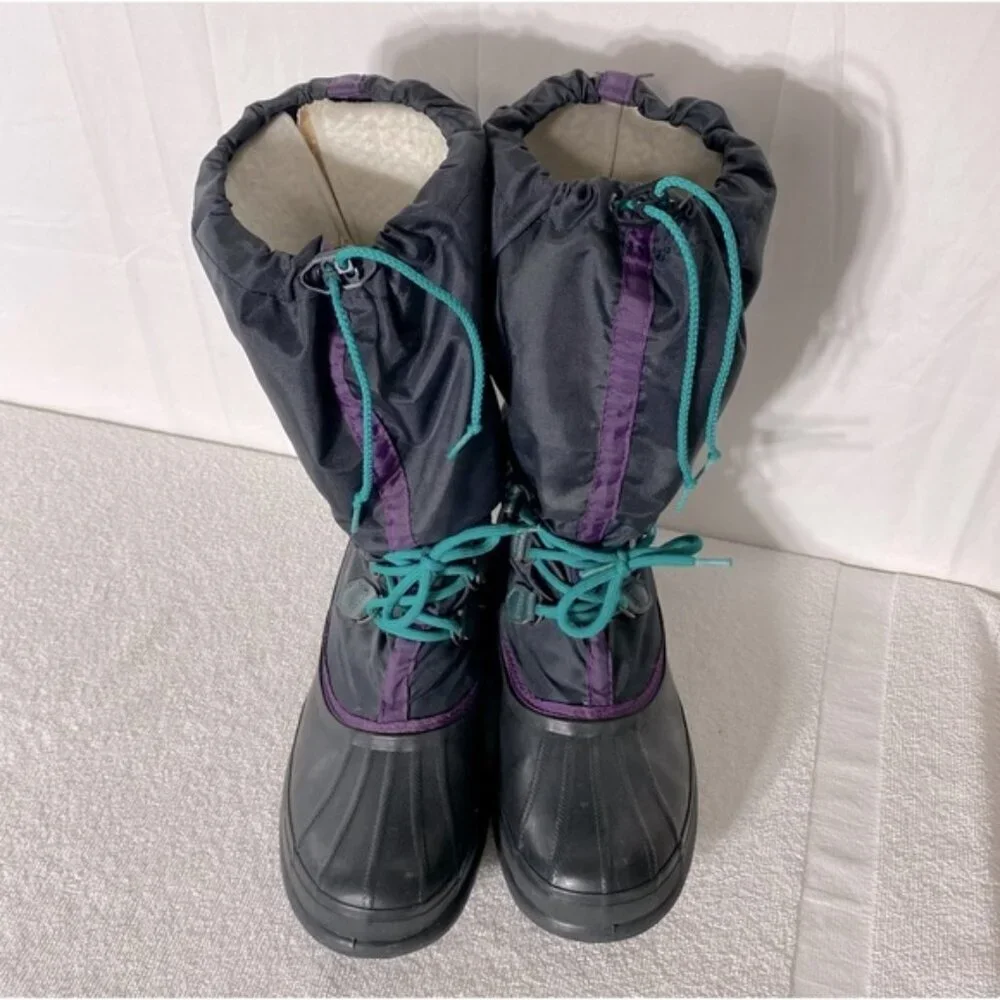 Vintage Sorel Navy Blue insulated Winter Boots 11 - Picture 4 of 16